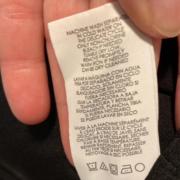 CABI gorgeous black sheer pleated neckline and peplum hem top! Fancy black tie. - Picture 9 of 11